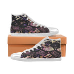Women's Snake Print Canvas High Top Shoes