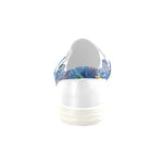 Men's Aquatic Paint Splatter Print Canvas Slip-on Shoes