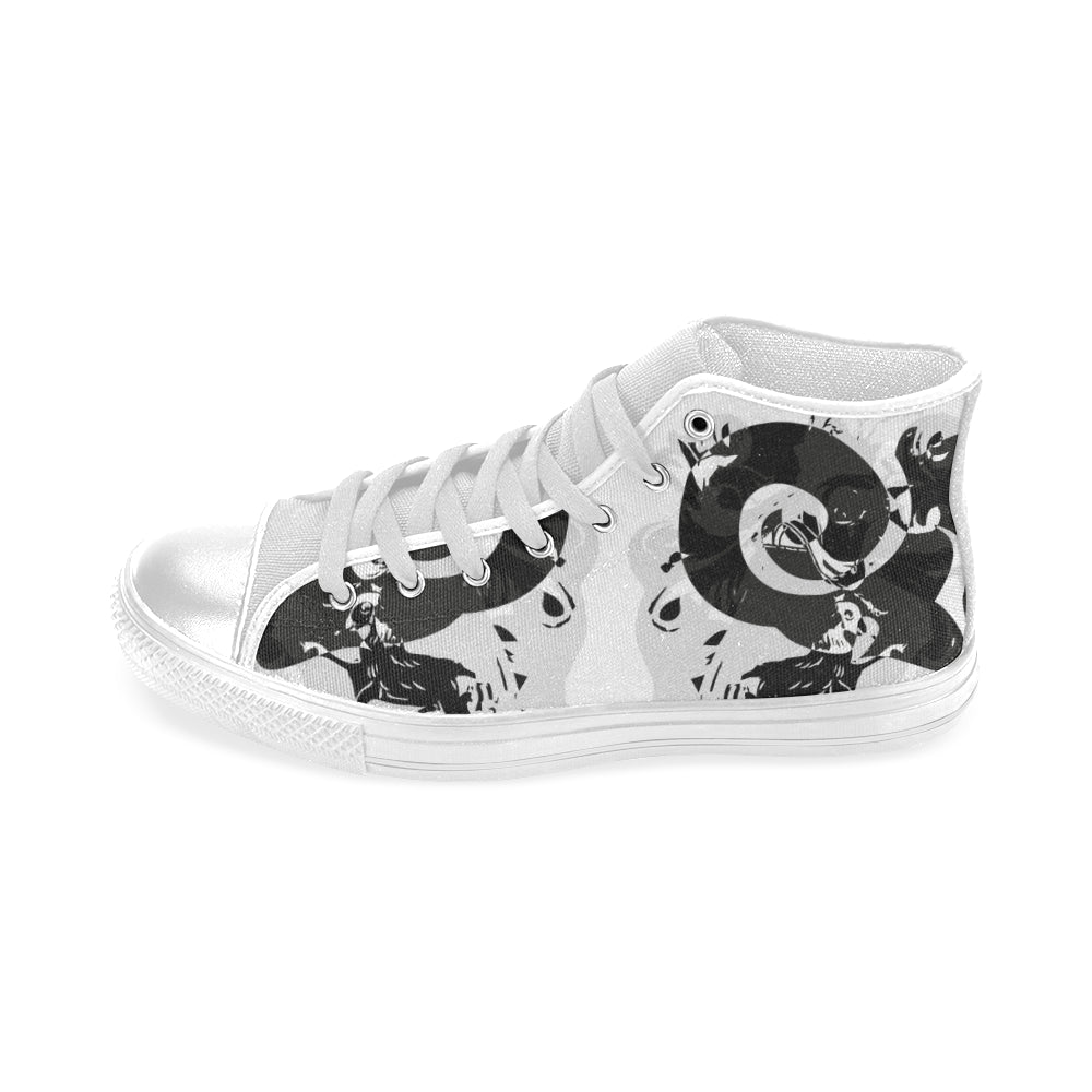 Men's Aries Zodiac Print Canvas High Top Shoes