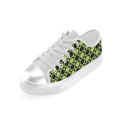 Women's Polka Dots Trip Print Low Top Canvas Shoes