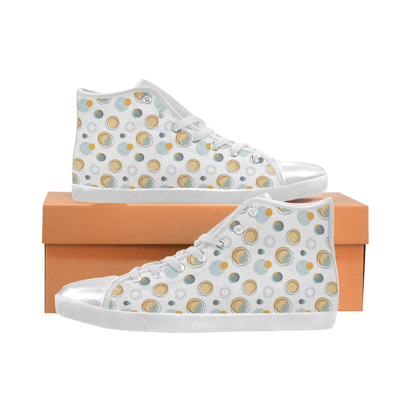 Kids's Bubbly Polka Print Canvas High Top Shoes