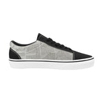 Women's Newspaper Cuttings Monochrome Print Low Top Canvas Shoes