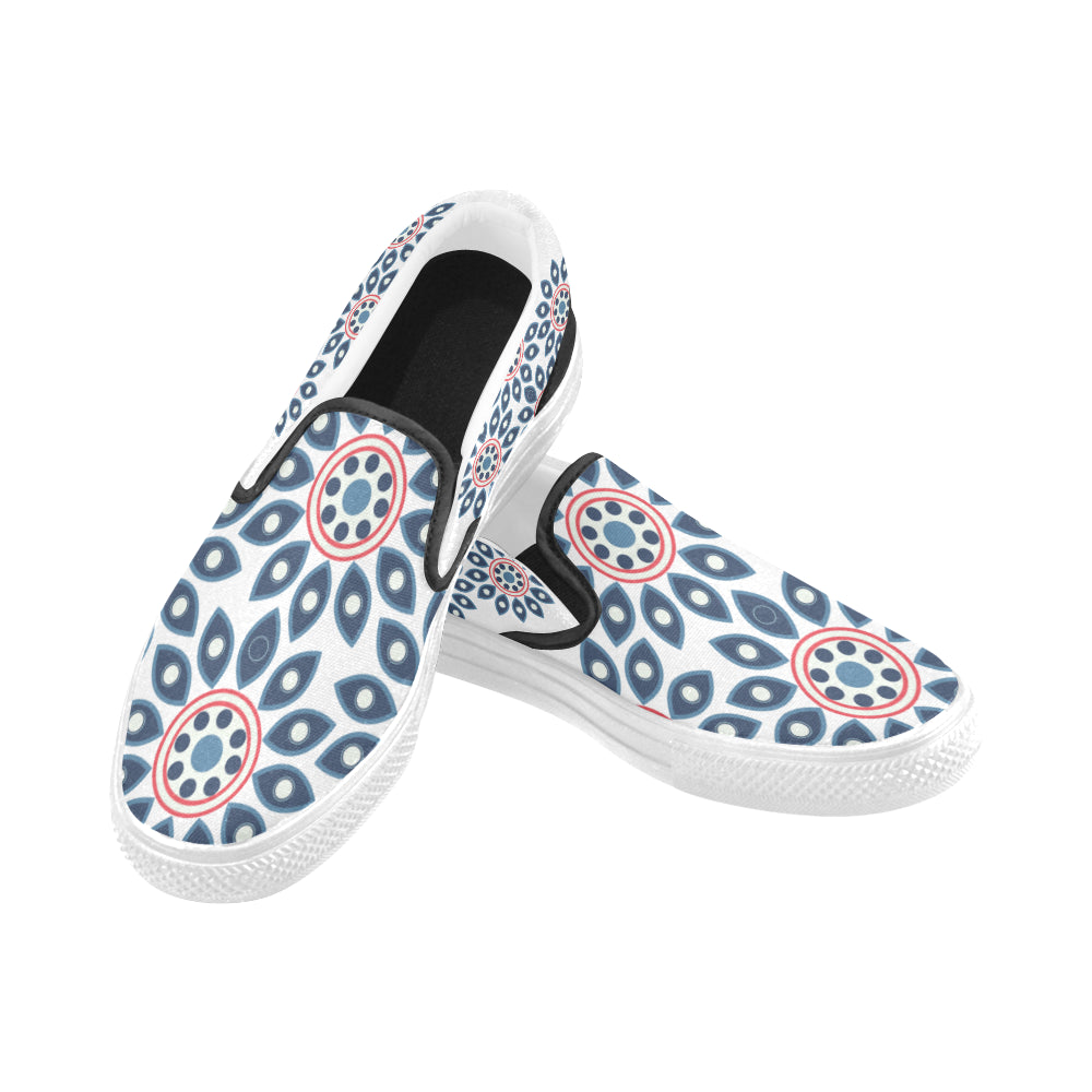 Men's Mandala Print Canvas Slip-on Shoes