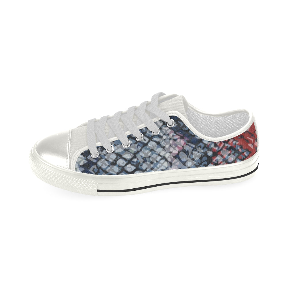 Women's Fish Print Canvas Low Top Shoes