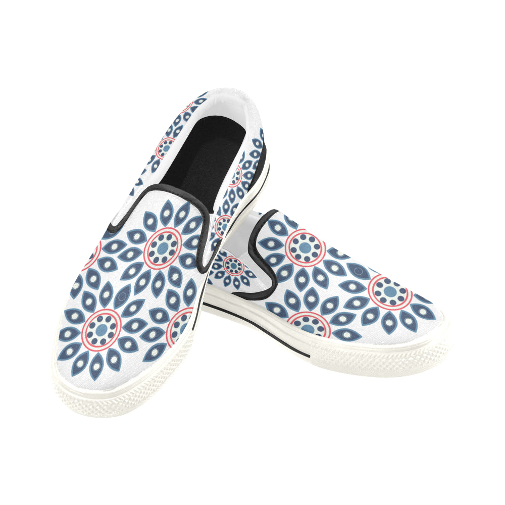 Women's Mandala Print Canvas Slip-on Shoes