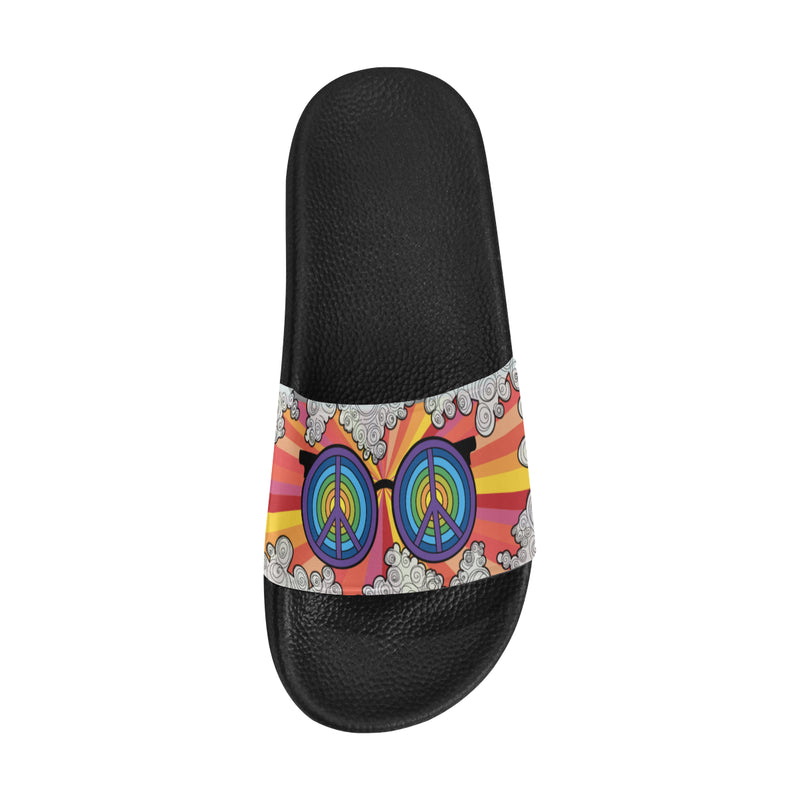 Women's Peace Shades Psychedelic Print Sliders Sandal