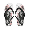 Unisex Mystic Black Doodle Print Flip Flops