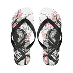 Unisex Mystic Black Doodle Print Flip Flops