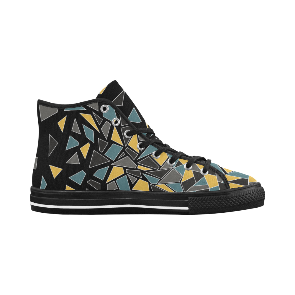 Women's Diffuse Geometrical Print High Top Canvas Shoes