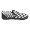 Kids's Classic B/W Checkers Print Canvas Slip-on Shoes