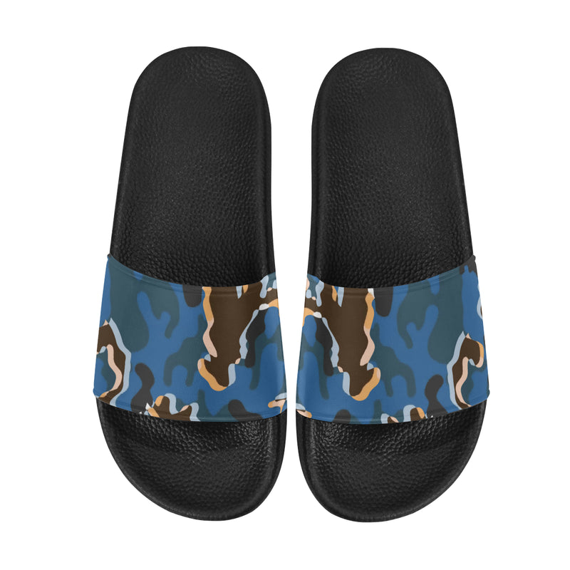 Men's Abstract Camouflage Print Canvas Sliders Sandal