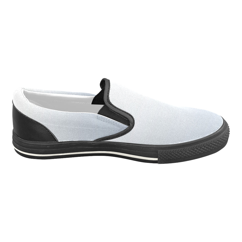 Men's Light Blue Solids Print Canvas Slip-on Shoes