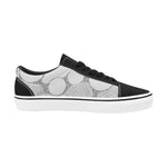 Women's Monochrome Dots Print Low Top Canvas Shoes