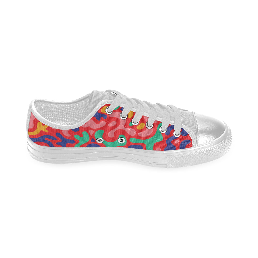 Women's Camouflage Art Print Canvas Low Top Shoes