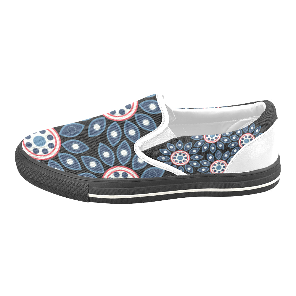 Men's Mandala Print Canvas Slip-on Shoes