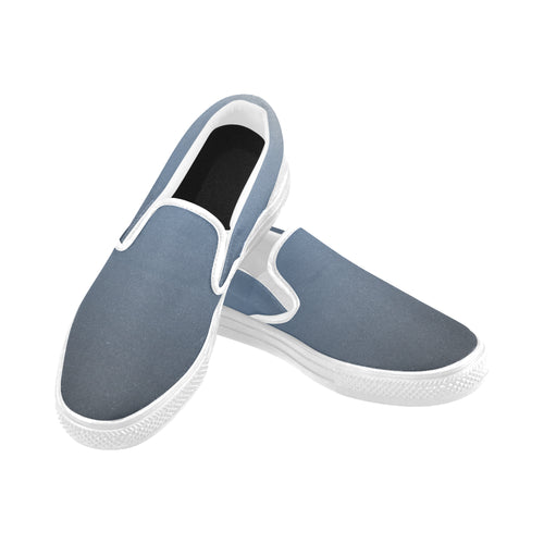 Women's Big Size Gradient Grey Solids Print Slip-on Canvas Shoes
