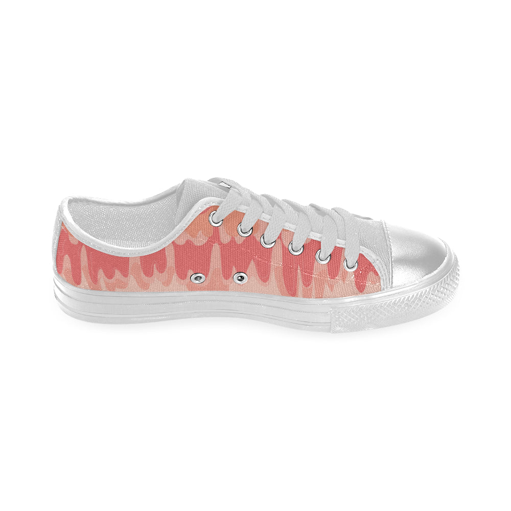 Women's Dripping Paint Splatter Print Low Top Canvas Shoes