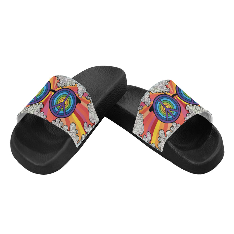 Women's Peace Shades Psychedelic Print Sliders Sandal