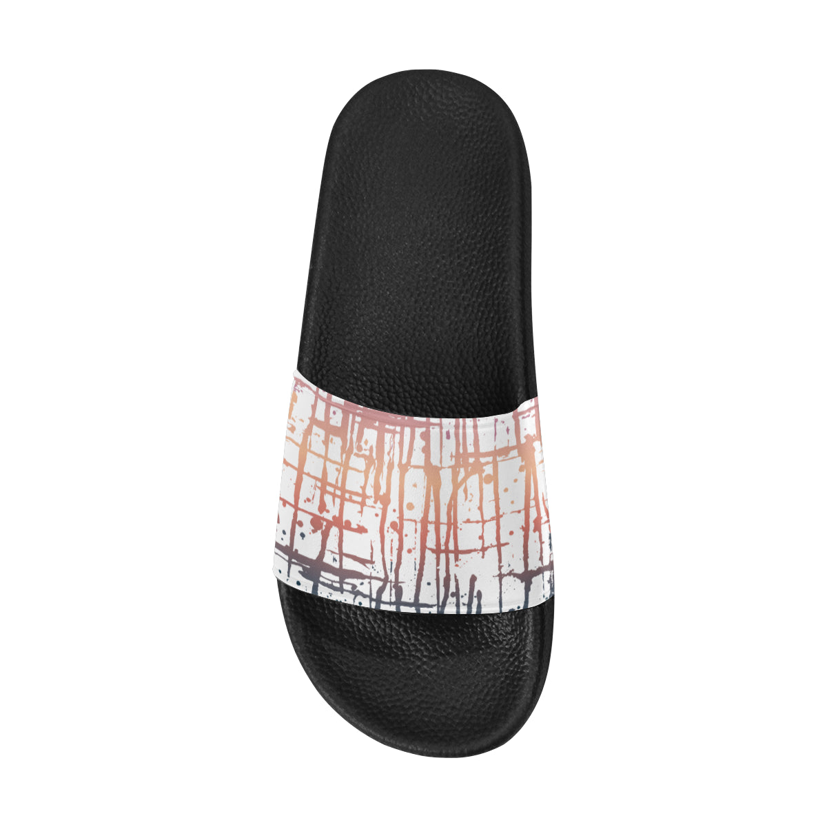 Women's Criss Cross Paint Splatter Print Sliders Sandal