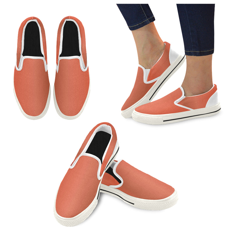Buy Kids's Cantaloupe Solids Print Canvas Slip-on Shoes at TFS