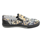 Men's Paint Splatter Dark Print Canvas Slip-on Shoes