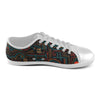 Women's Big Size Maze Doodle Print Canvas Low Top Shoes