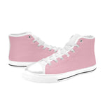 Women's Pink Solid Canvas High Top Shoes